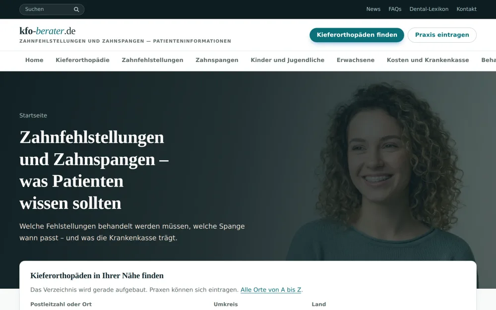 Startseite von kfo-berater.de